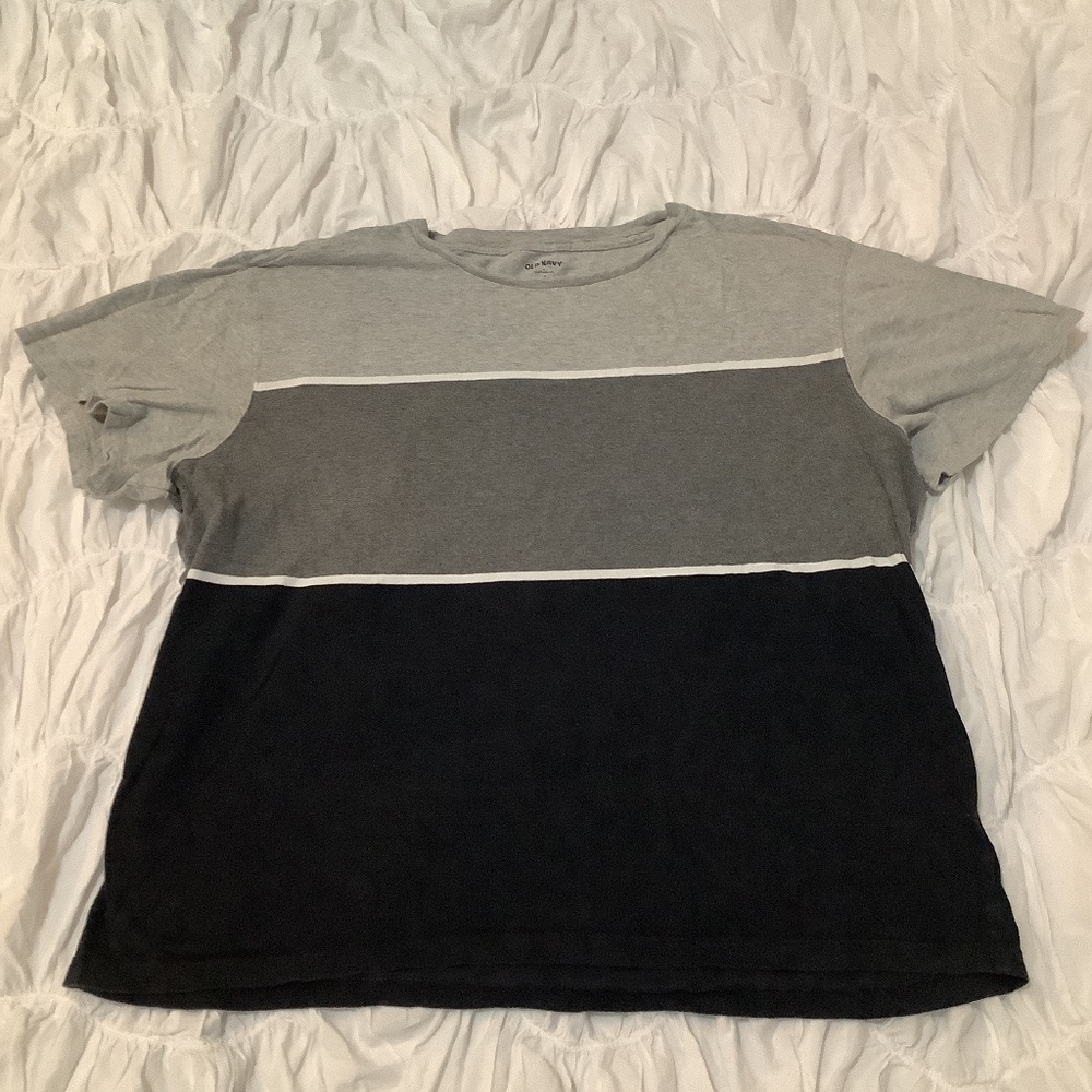 Grey Tri-Coloured T- Shirt